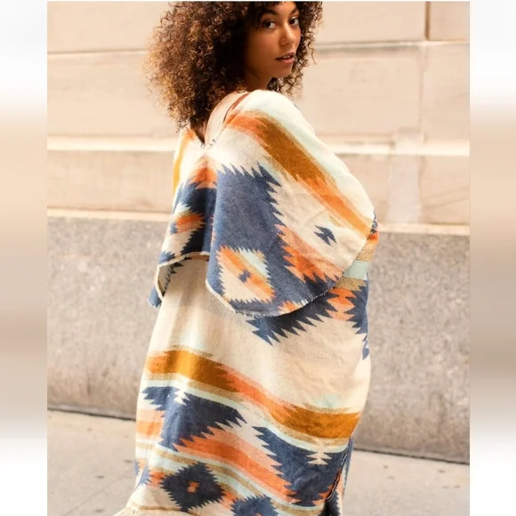 Free People Crossroads Poncho One Size - Picture 6 of 12
